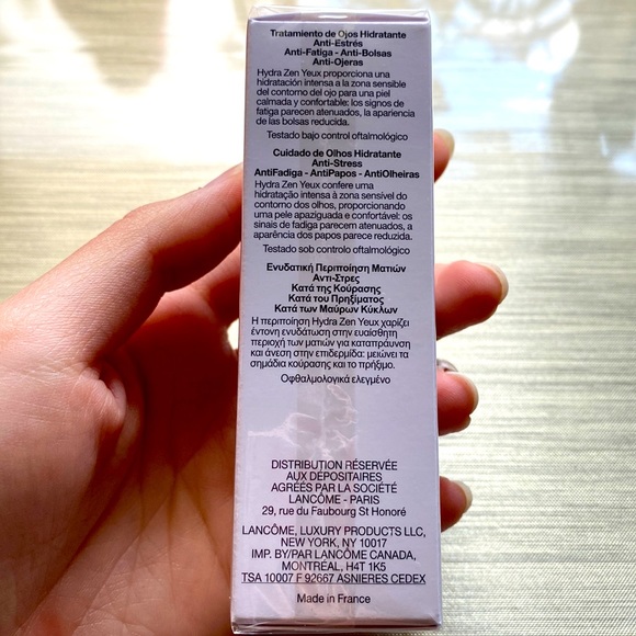 NIB Lancôme HYDRA ZEN ANTI-STRESS MOISTURIZING EYE CARE 0.5 oz/ 15 mL ❤️ - Picture 2 of 5